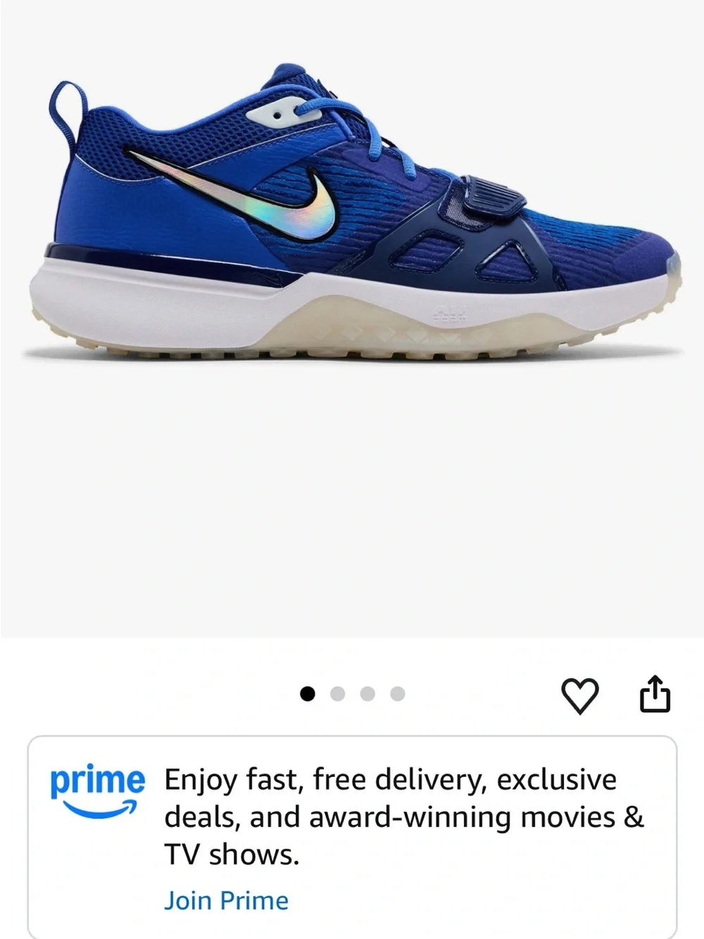 Nike Air Zoom Diamond Elite Mens 11 Blue Athletic baseball turf shoes